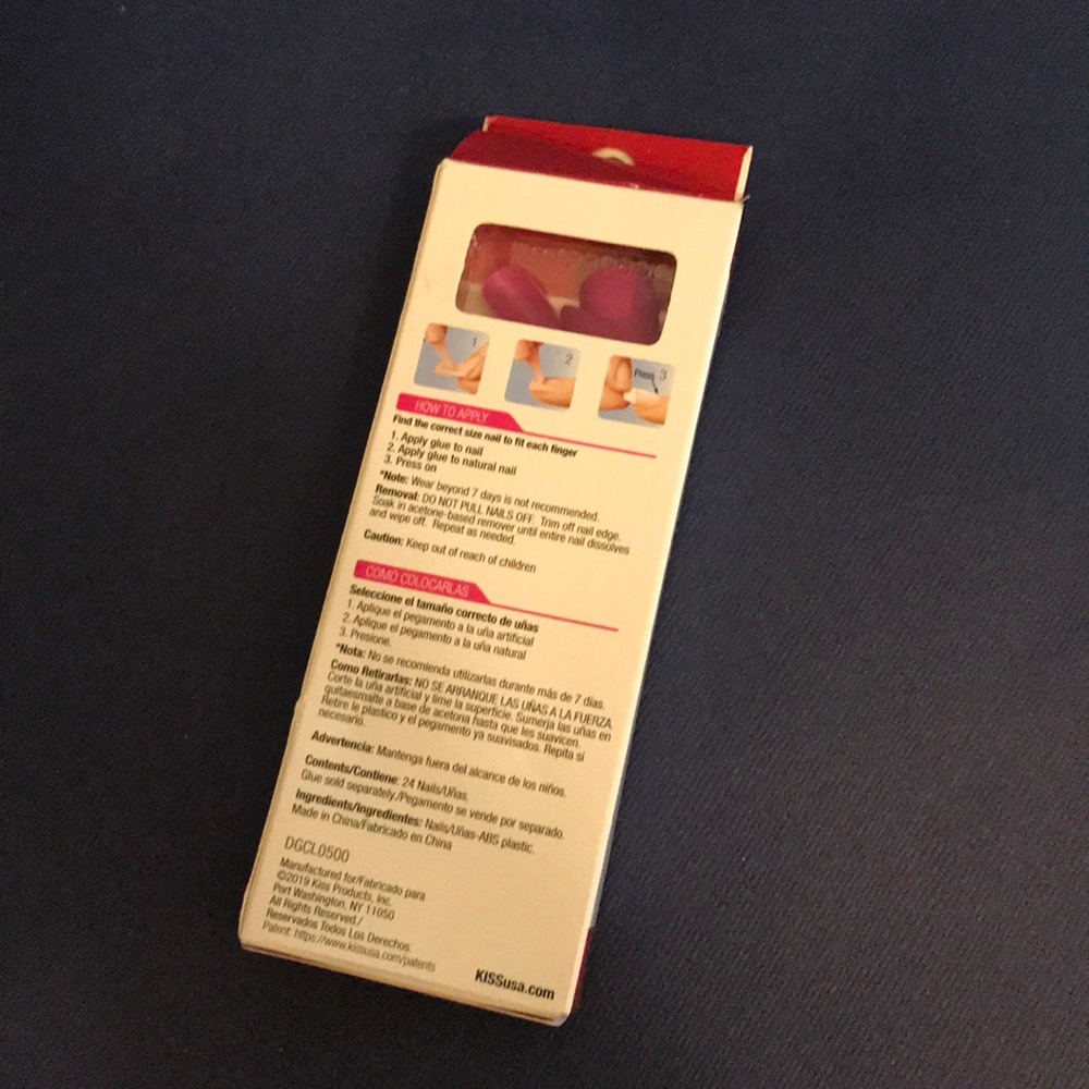 🔥🔥🔥. 2/$13. 🔥🔥🔥 Kiss Salon Color Nails & Glue - Picture 3 of 3